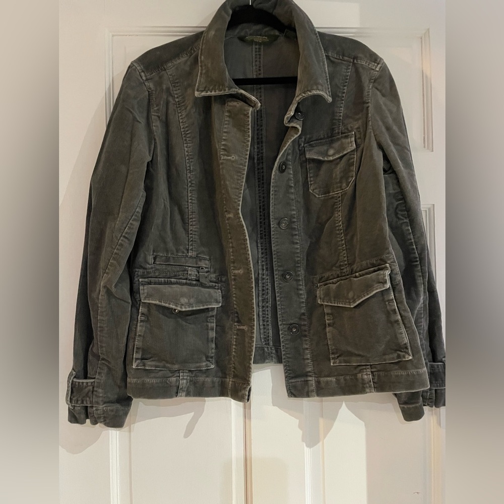 Eddie Bauer Gray Corduroy Jacket